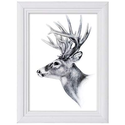 WOLTU 1 x houten fotolijst Artos stijl, voorkant van glas, 10 x 15 cm, wit 9401 WOLTU 1 x houten fotolijst Artos stijl, voorkant van glas, 10 x 15 cm, wit 9401