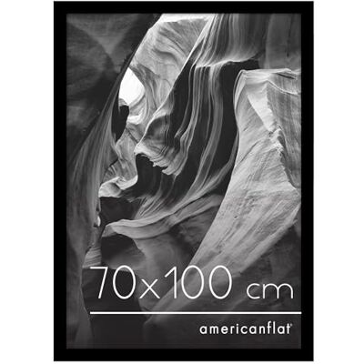Americanflat Fotolijst 100 x 70 cm, zwart, lijst 70 x 100 cm, van mdf-hout met gepolijst plexi en ophangmateriaal, horizontale of verticale ophanging Americanflat Fotolijst 100 x 70 cm, zwart, lijst 70 x 100 cm, van mdf-hout met gepolijst plexi en ophangmateriaal, horizontale of verticale ophanging