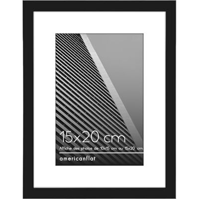 Americanflat Fotolijst 15 x 20 cm, zwart, fotolijst 10 x 15 cm met passe-partout of 20 x 15 cm zonder passe-partout, gepolijst plexi, verticale of horizontale ophanging Americanflat Fotolijst 15 x 20 cm, zwart, fotolijst 10 x 15 cm met passe-partout of 20 x 15 cm zonder passe-partout, gepolijst plexi, verticale of horizontale ophanging