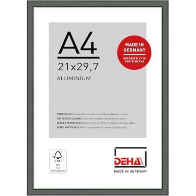 DEHA Design Fotolijst Boston, 21x29,7 cm (A4), Contrasterend grijs DEHA Design Fotolijst Boston, 21x29,7 cm (A4), Contrasterend grijs
