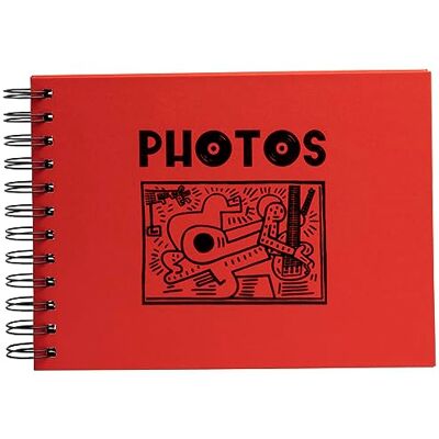EXACOMPTA Ref. 15183E Spiraalfotoalbum Musicart rood 50 foto's 50 zwarte pagina's Formaat 23 x 16 cm Rode omslag met zwarte markering design EXACOMPTA Ref. 15183E Spiraalfotoalbum Musicart rood 50 foto's 50 zwarte pagina's Formaat 23 x 16 cm Rode omslag met zwarte markering design