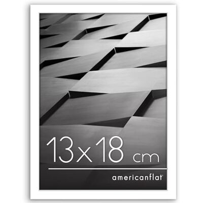 Americanflat Fotolijst 13 x 18 cm, wit, lijst 13 x 18 cm, met dunne rand, schokbestendig, brug en geïntegreerd ophangmateriaal voor muur en vlak oppervlak Americanflat Fotolijst 13 x 18 cm, wit, lijst 13 x 18 cm, met dunne rand, schokbestendig, brug en geïntegreerd ophangmateriaal voor muur en vlak oppervlak
