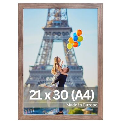 Victor Fotolijst klaver 21x30cm in bruin, moderne eenvoudige houten lijst Victor Fotolijst klaver 21x30cm in bruin, moderne eenvoudige houten lijst