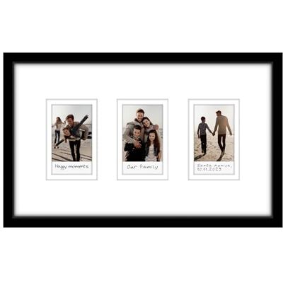 Americanflat Fotolijst 17,8 x 30,5 cm in zwart instant mini-lijst met dubbele witte passe-partout, onbreekbare glazen afdekking en ezelstandaard Americanflat Fotolijst 17,8 x 30,5 cm in zwart instant mini-lijst met dubbele witte passe-partout, onbreekbare glazen afdekking en ezelstandaard