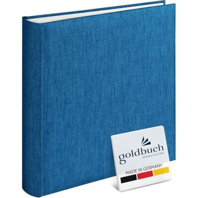Goldbuch 31711 fotoalbum, Summertime, 30 x 31 cm, fotoboek met 100 witte pagina's en pergamijn tabbladen, fotoalbum van linnen, herinneringsalbum, lichtblauw Album Jumbo avec couverture en lin bleu clair, 100 pages blanches et intercalaires en parchemin Goldbuch 31711 fotoalbum, Summertime, 30 x 31 cm, fotoboek met 100 witte pagina's en pergamijn tabbladen, fotoalbum van linnen, herinneringsalbum, lichtblauw Album Jumbo avec couverture en lin bleu clair, 100 pages blanches et intercalaires en parchemin