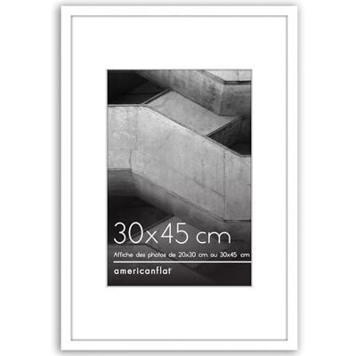 Americanflat Fotolijst 30 x 45 cm, wit, fotolijst 20 x 30 cm met passe-partout of 30 x 45 cm zonder passe-partout, lijst 45 x 30 cm, plexiglas, om verticaal of horizontaal op te hangen Americanflat Fotolijst 30 x 45 cm, wit, fotolijst 20 x 30 cm met passe-partout of 30 x 45 cm zonder passe-partout, lijst 45 x 30 cm, plexiglas, om verticaal of horizontaal op te hangen