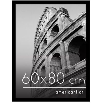 Americanflat Fotolijst 60 x 80 cm, zwart, lijst 80 x 60 cm, van mdf-hout met gepolijst plexi en ophangmateriaal, horizontale of verticale ophanging Americanflat Fotolijst 60 x 80 cm, zwart, lijst 80 x 60 cm, van mdf-hout met gepolijst plexi en ophangmateriaal, horizontale of verticale ophanging