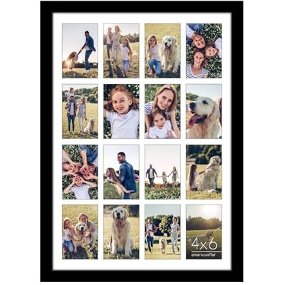Americanflat Cadre Photo Collage 10x15 cm avec Plexi Poli Cadre Pêle-Mêle pour Seize Photos 10x15 cm ou 46x66 cm pour Affichage Mural Noir Americanflat Cadre Photo Collage 10x15 cm avec Plexi Poli Cadre Pêle-Mêle pour Seize Photos 10x15 cm ou 46x66 cm pour Affichage Mural Noir