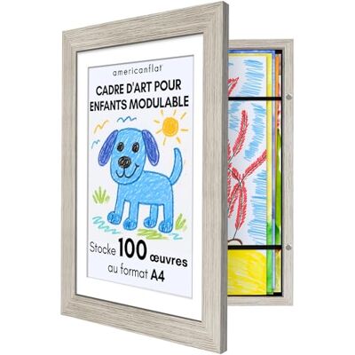 Americanflat Tekenlijst voor kinderen, A4, drijfhout, met passe-partout, 25,5 x 32 cm, zonder passe-partout, frames met opening aan de voorkant, voor 100 stuks Americanflat Tekenlijst voor kinderen, A4, drijfhout, met passe-partout, 25,5 x 32 cm, zonder passe-partout, frames met opening aan de voorkant, voor 100 stuks