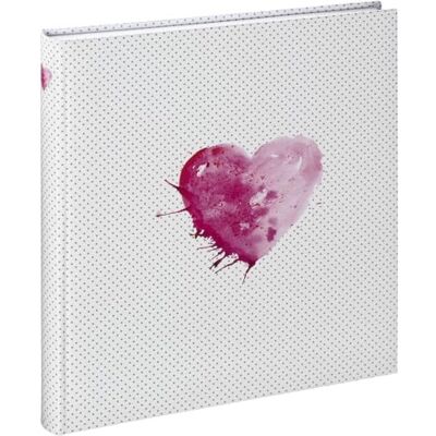 Hama Fotoalbum hartmotief 29x32 cm (bruiloftsalbum met 50 witte pagina's fotoboek voor 250 foto's in het formaat 10x15, album om in te plakken en zelf vorm te geven), wit/roze Hama Fotoalbum hartmotief 29x32 cm (bruiloftsalbum met 50 witte pagina's fotoboek voor 250 foto's in het formaat 10x15, album om in te plakken en zelf vorm te geven), wit/roze
