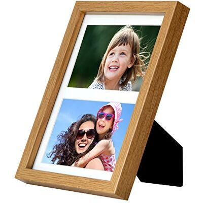 17 x 23 cm meervoudige fotolijst, fotogalerij, fotogalerij met passe-partout en 2 fotouitsparingen voor foto's 10 x 15 cm, wit 17 x 23 cm meervoudige fotolijst, fotogalerij, fotogalerij met passe-partout en 2 fotouitsparingen voor foto's 10 x 15 cm, wit
