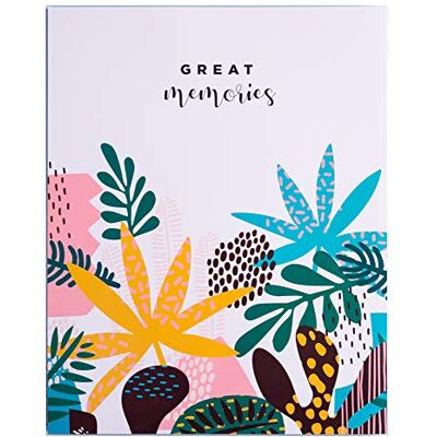 Grupo Erik Fotoalbum 13 x 20 cm Abstract Tropics met 96 hoezen en personaliseerbare omslag fotoalbum voor kinderen, fotoalbum hoezen Grupo Erik Fotoalbum 13 x 20 cm Abstract Tropics met 96 hoezen en personaliseerbare omslag fotoalbum voor kinderen, fotoalbum hoezen