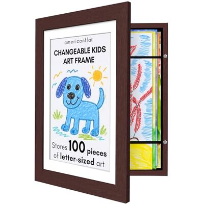 Americanflat Fotolijst voor kinderen van mahonie, 21,6 x 27,9 cm display met passe-partout en 25,4 x 31,8 cm zonder passe-partout, composiethout met onbreekbaar glas, horizontale en verticale formaten Americanflat Fotolijst voor kinderen van mahonie, 21,6 x 27,9 cm display met passe-partout en 25,4 x 31,8 cm zonder passe-partout, composiethout met onbreekbaar glas, horizontale en verticale formaten