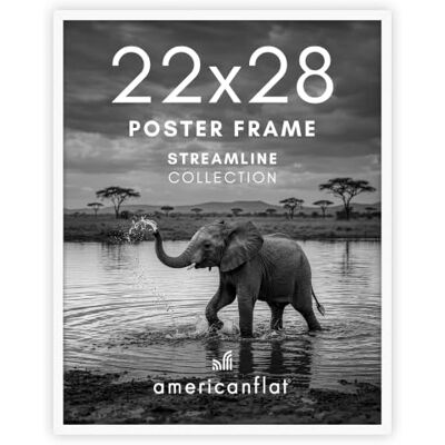 Americanflat Witte fotolijst 55,9 x 71,1 cm, dunne fotolijst met gepolijst plexiglas, wandfotolijst met ophangmateriaal voor horizontale of verticale weergave, wit Americanflat Witte fotolijst 55,9 x 71,1 cm, dunne fotolijst met gepolijst plexiglas, wandfotolijst met ophangmateriaal voor horizontale of verticale weergave, wit
