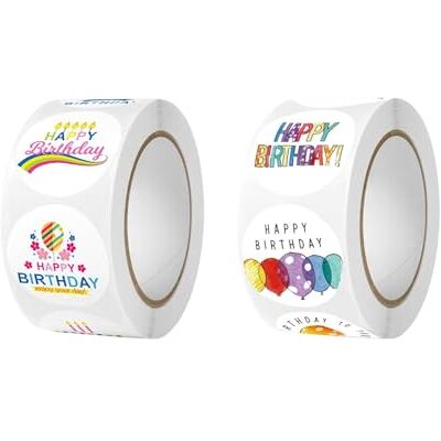 DGHEGDUI 2 rollen creatieve verjaardagsstickers, cartoon cadeaustickers, cadeauverpakking, grappige verjaardagsdecoraties. DGHEGDUI 2 rollen creatieve verjaardagsstickers, cartoon cadeaustickers, cadeauverpakking, grappige verjaardagsdecoraties.