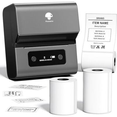 Phomemo M221 Labelprinter – draagbare Bluetooth-labelprinter met iOS-pc, Android, voor adres, barcode, thuis, kantoor, met 3 rollen etiketten (grijs) Phomemo M221 Labelprinter – draagbare Bluetooth-labelprinter met iOS-pc, Android, voor adres, barcode, thuis, kantoor, met 3 rollen etiketten (grijs)