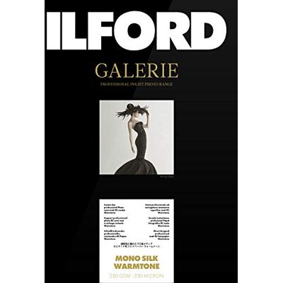 Ilford Mono Silk Warmtone Gallery fotopapier, DIN A4, 25 vellen, kleur: zwart Ilford Mono Silk Warmtone Gallery fotopapier, DIN A4, 25 vellen, kleur: zwart