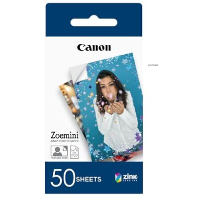 Canon Zink Paper ZP-2030-50 fotopapier, zelfklevend, 5 x 7,6 cm, voor Zoemini, Zoemini C, Zoemini S, Zoemini S2, 50 vellen Canon Zink Paper ZP-2030-50 fotopapier, zelfklevend, 5 x 7,6 cm, voor Zoemini, Zoemini C, Zoemini S, Zoemini S2, 50 vellen