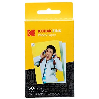 Kodak ZINK fotopapier, zelfklevend, 5 cm x 8 cm, (50 vellen), compatibel met Printomatic instant camera Kodak ZINK fotopapier, zelfklevend, 5 cm x 8 cm, (50 vellen), compatibel met Printomatic instant camera