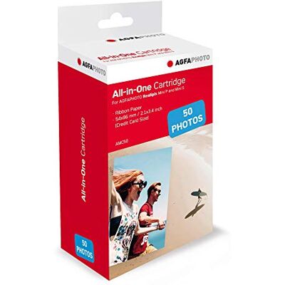AgfaPhoto AGFA Photo Cartridge en papier, 5,3 x 8,6 cm, AMC, compatibel met AGFA Photo Realipix Mini S, Realipix Mini P, Kodak Mini Printer 2, Kodak Mini Shot AgfaPhoto AGFA Photo Cartridge en papier, 5,3 x 8,6 cm, AMC, compatibel met AGFA Photo Realipix Mini S, Realipix Mini P, Kodak Mini Printer 2, Kodak Mini Shot