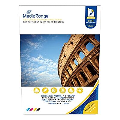 MediaRange Media Range MRINK105 fotopapier, A4, wit MediaRange Media Range MRINK105 fotopapier, A4, wit