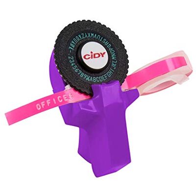 DIERI Draagbare 3D-embossing mini handlabelapparaat met 9 mm PVC kunststof labeltape DIERI Draagbare 3D-embossing mini handlabelapparaat met 9 mm PVC kunststof labeltape