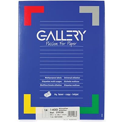 Gallery Labels 99,1 x 38,1 mm, 100 vellen Gallery Labels 99,1 x 38,1 mm, 100 vellen