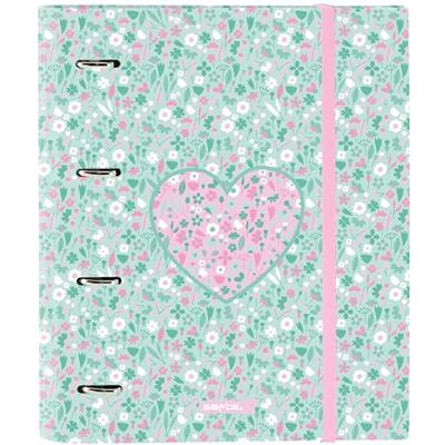 safta CUORE Ordner met 4 ringen van 35 cm met 100 DIN A4-vellen, ideaal voor kinderen van verschillende leeftijden, comfortabel en veelzijdig, kwaliteit en sterkte, 27 x 3,5 x 32 cm, mint (menta), M safta CUORE Ordner met 4 ringen van 35 cm met 100 DIN A4-vellen, ideaal voor kinderen van verschillende leeftijden, comfortabel en veelzijdig, kwaliteit en sterkte, 27 x 3,5 x 32 cm, mint (menta), M