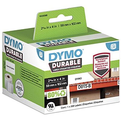 Dymo LabelWriter Address zelfklevende etiketten wit 59 x 102 mm 300 etiketten(s) (1 rol (s) x 300) (1933088) Dymo LabelWriter Address zelfklevende etiketten wit 59 x 102 mm 300 etiketten(s) (1 rol (s) x 300) (1933088)