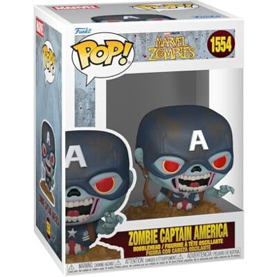 Funko Pop! Marvel: Marvel Zombies S4 Zombie Captain America Vinyl verzamelfiguur Cadeau-idee Officieel product Speelgoed voor kinderen en volwassenen Comic Books Fans Funko Pop! Marvel: Marvel Zombies S4 Zombie Captain America Vinyl verzamelfiguur Cadeau-idee Officieel product Speelgoed voor kinderen en volwassenen Comic Books Fans