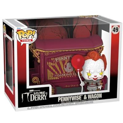 Funko Pop! Town: Welcome To Derry Pennywise & Wagon Vinyl verzamelfiguur Cadeau-idee Officieel product Speelgoed voor kinderen en volwassenen TV-fans Funko Pop! Town: Welcome To Derry Pennywise & Wagon Vinyl verzamelfiguur Cadeau-idee Officieel product Speelgoed voor kinderen en volwassenen TV-fans