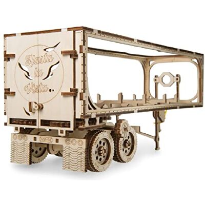 UGEARS VM-03 Vrachtwagenwagen, compatibel met vrachtwagen VM-03, model van hout om te bouwen, miniatuur, montage zonder lijm, 138 stuks, collectie UGEARS VM-03 Vrachtwagenwagen, compatibel met vrachtwagen VM-03, model van hout om te bouwen, miniatuur, montage zonder lijm, 138 stuks, collectie