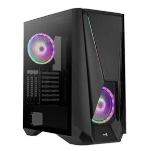 Aerocool Midtower ATX-behuizing Big Visor RGB met glasplaat (zwart) Aerocool Midtower ATX-behuizing Big Visor RGB met glasplaat (zwart)