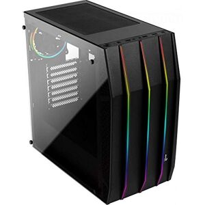 Aerocool KLAW, PC-behuizing, ATX, gehard glas, RGB-voorkant, 3 RGB-ventilatoren, zwart Aerocool KLAW, PC-behuizing, ATX, gehard glas, RGB-voorkant, 3 RGB-ventilatoren, zwart