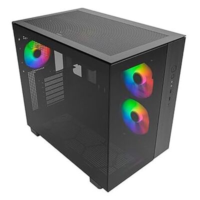 Montech King 65 PRO ATX Gaming-pc-behuizing met dubbele kamer en mesh-panelen met hoge luchtstroom, compatibel met RTX 40 Series 3 vooraf geïnstalleerde ARGB-ventilatoren, toegang zonder gereedschap, getint glas Montech King 65 PRO ATX Gaming-pc-behuizing met dubbele kamer en mesh-panelen met hoge luchtstroom, compatibel met RTX 40 Series 3 vooraf geïnstalleerde ARGB-ventilatoren, toegang zonder gereedschap, getint glas