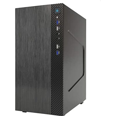 Itek SMALLCOM-B Mini Tower-behuizing, mATX, 2 USB 3-poorten, 2 USB 2-poorten, geborsteld, zwart Itek SMALLCOM-B Mini Tower-behuizing, mATX, 2 USB 3-poorten, 2 USB 2-poorten, geborsteld, zwart
