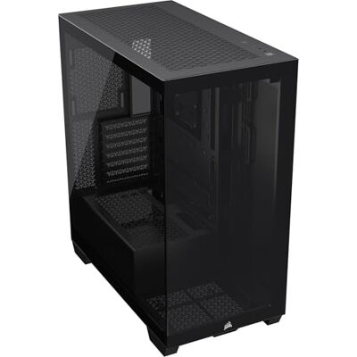 Corsair 3500X ATX Mid-Tower pc-behuizing – panoramisch gehard glas – omgekeerde verbinding compatibel met moederbord – geen ventilatoren inbegrepen – zwart Corsair 3500X ATX Mid-Tower pc-behuizing – panoramisch gehard glas – omgekeerde verbinding compatibel met moederbord – geen ventilatoren inbegrepen – zwart