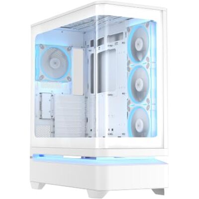 Asus Prime AP304 Boîtier PC ATX parnoramique incurvé, 4 Ventilateurs préinstallés, ARGB, Blanc Asus Prime AP304 Boîtier PC ATX parnoramique incurvé, 4 Ventilateurs préinstallés, ARGB, Blanc