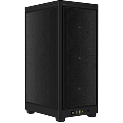 Corsair iCUE 2000D Airflow Mini ITX PC-behuizing met stalen gaaspanelen, zwart (CC-9011244-WW) Corsair iCUE 2000D Airflow Mini ITX PC-behuizing met stalen gaaspanelen, zwart (CC-9011244-WW)