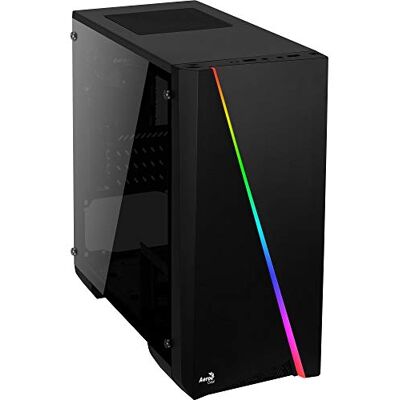 Aerocool Cylon Mini, PC-behuizing, ATX, RGB, achterventilator, 12 cm, zwart Aerocool Cylon Mini, PC-behuizing, ATX, RGB, achterventilator, 12 cm, zwart