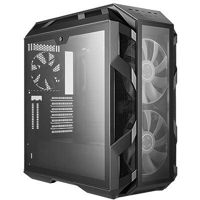 Cooler Master MasterCase H500M ARGB PC-behuizing met 2 x 200 mm ventilatoren voor hoge luchtstroom, 4 chassispanelen van gehard glas, geavanceerde houder Cooler Master MasterCase H500M ARGB PC-behuizing met 2 x 200 mm ventilatoren voor hoge luchtstroom, 4 chassispanelen van gehard glas, geavanceerde houder