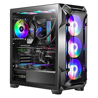 Antec Midtower ATX Dark Fleet DF600 RGB Flow behuizing met glasplaat, zwart Antec Midtower ATX Dark Fleet DF600 RGB Flow behuizing met glasplaat, zwart