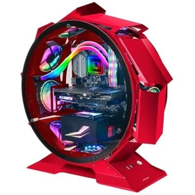 Mars Gaming MCORB Rood, pc-behuizing Gaming Micro-ATX XL, Circulaire Custom-design, dubbele beglazing van gehard glas Mars Gaming MCORB Rood, pc-behuizing Gaming Micro-ATX XL, Circulaire Custom-design, dubbele beglazing van gehard glas