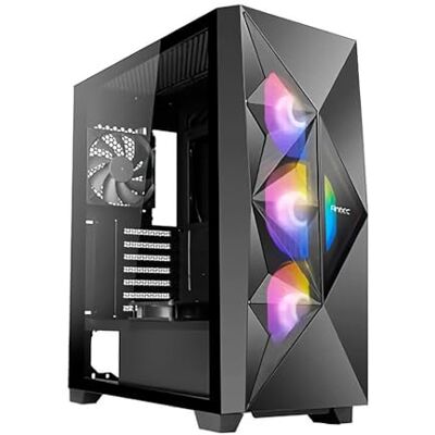 Antec Mid-Tower ATX Dark Fleet DF800 RGB stroom met glasplaat, zwart 0-761345-80081-5 Antec Mid-Tower ATX Dark Fleet DF800 RGB stroom met glasplaat, zwart 0-761345-80081-5