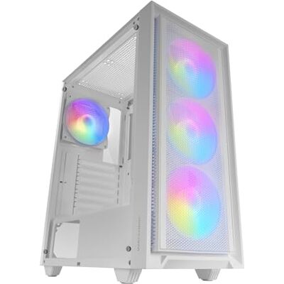 Mars Gaming MARSGAMING MC-AIR ATX Gaming behuizing, 4 x 120 mm FRGB Rainbow ventilatoren, front van mesh, zijvenster van gehard glas, middelgrote toren met dubbele kamer, koelhouder Mars Gaming MARSGAMING MC-AIR ATX Gaming behuizing, 4 x 120 mm FRGB Rainbow ventilatoren, front van mesh, zijvenster van gehard glas, middelgrote toren met dubbele kamer, koelhouder