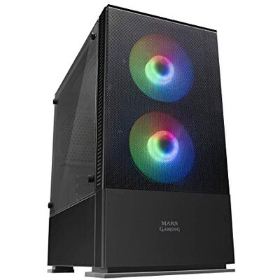 Mars Gaming MCZ pc-behuizing, compact, MicroATX, zijpaneel + frontplaat mesh, zwart Mars Gaming MCZ pc-behuizing, compact, MicroATX, zijpaneel + frontplaat mesh, zwart