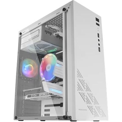 Mars Gaming MC100W Gaming-behuizing, ATX, FRGB ventilator, 9 cm, Convect-Cool, zwart Mars Gaming MC100W Gaming-behuizing, ATX, FRGB ventilator, 9 cm, Convect-Cool, zwart