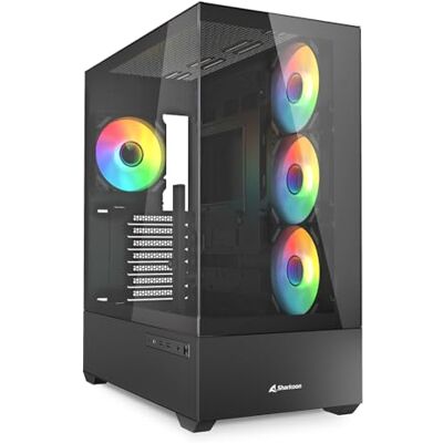 Sharkoon AK6 RGB PC behuizing ATX Zwart Sharkoon AK6 RGB PC behuizing ATX Zwart