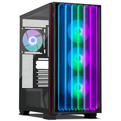 YEYIAN Mirage X pc-behuizing gamer compleet toren chassis 1 mm voeding ATX 2, 3 zijpanelen van gehard glas CPU koeler tot 180 mm GPU tot 420 mm YEYIAN Mirage X pc-behuizing gamer compleet toren chassis 1 mm voeding ATX 2, 3 zijpanelen van gehard glas CPU koeler tot 180 mm GPU tot 420 mm