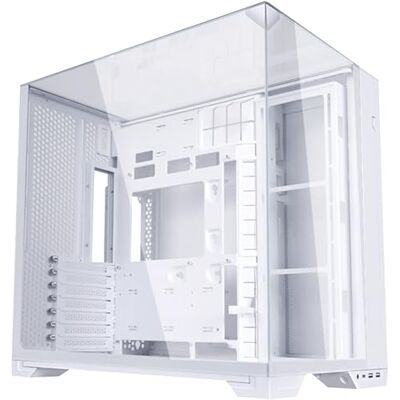 Lian-Li O11 Vision Compact ATX Mid-Tower gaming-behuizing van aluminium en gehard glas, wit Lian-Li O11 Vision Compact ATX Mid-Tower gaming-behuizing van aluminium en gehard glas, wit